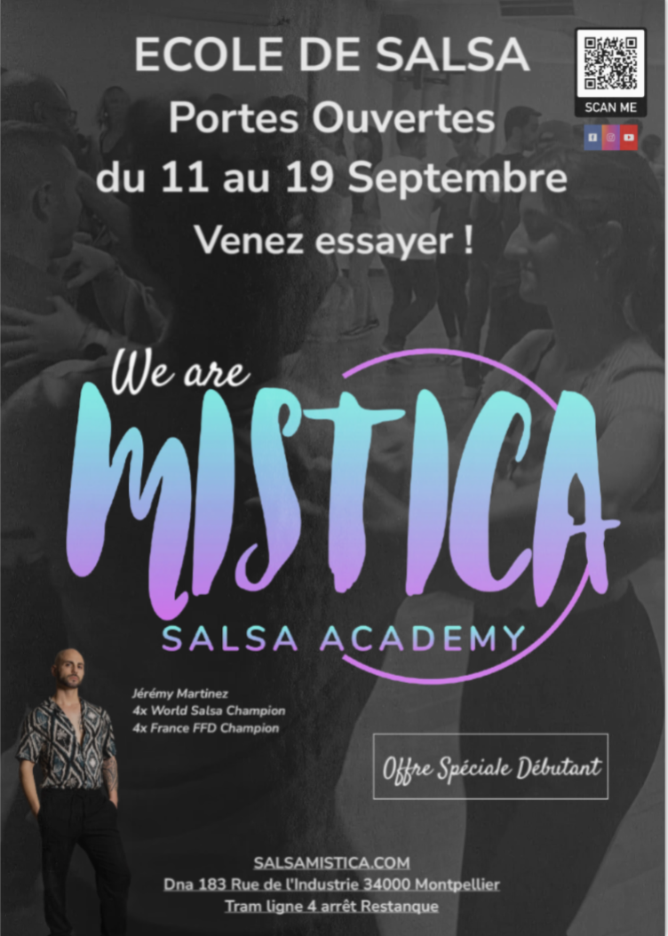 Des cours de Salsa du débutant à l’avancéMISTICA Salsa Academy – Montpellier