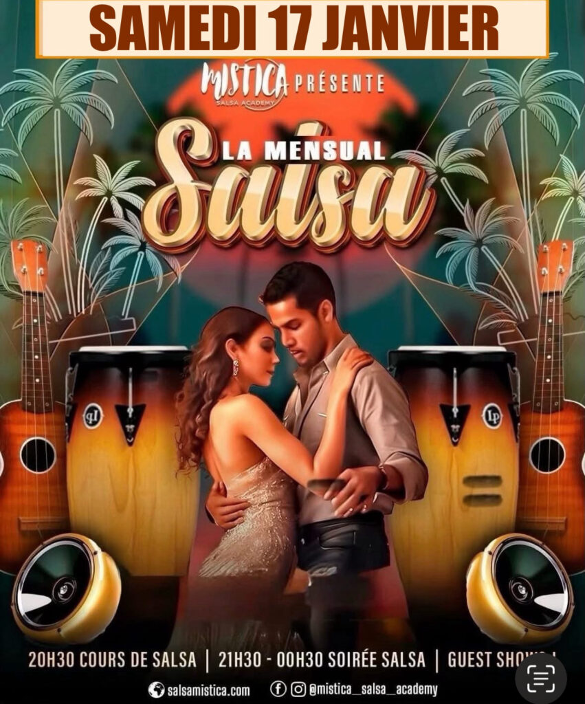 Samedi 17 JANVIER: « La Mensual » Soirée Salsa & Mambo