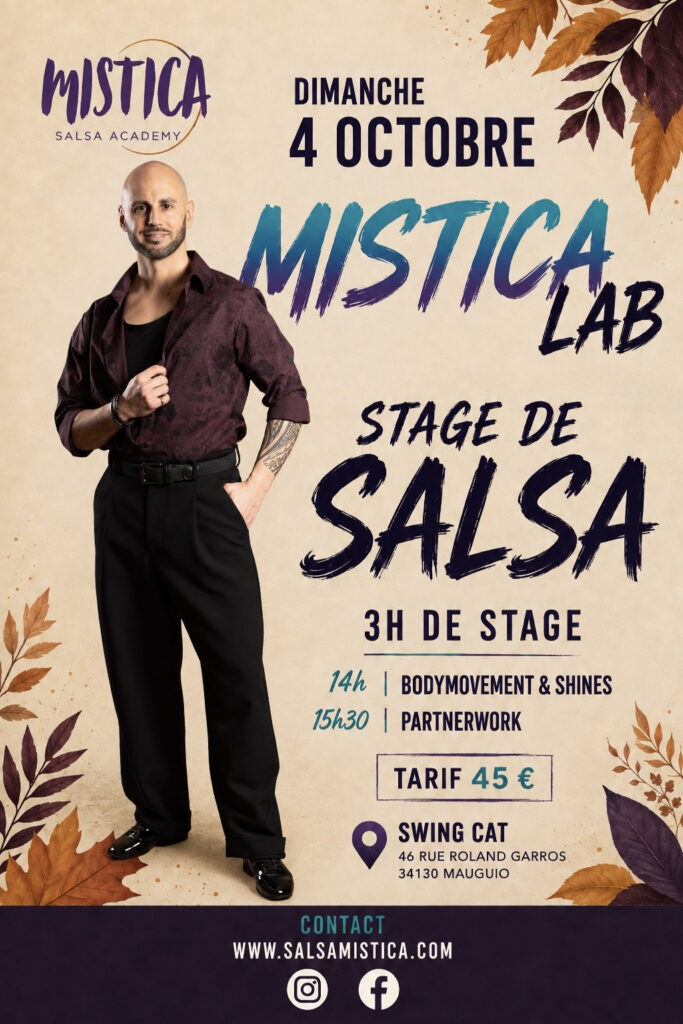 Stage de Salsa à Montpellier : MISTICA LAB #1 le 4 octobre 2026
